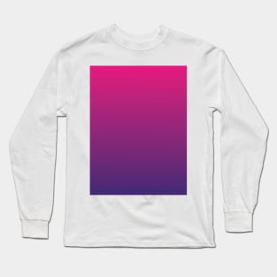 Magenta Pink to Dark Purple Ombre Fade Sunset Gradient Long Sleeve T-Shirt